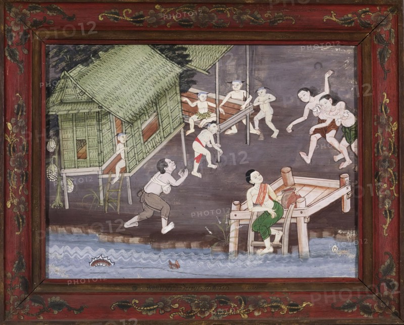 Vessantara Jataka, Chapter 5: The Brahmin Jujaka with his wife Amittapana, late 19th century. Creator: Unknown.