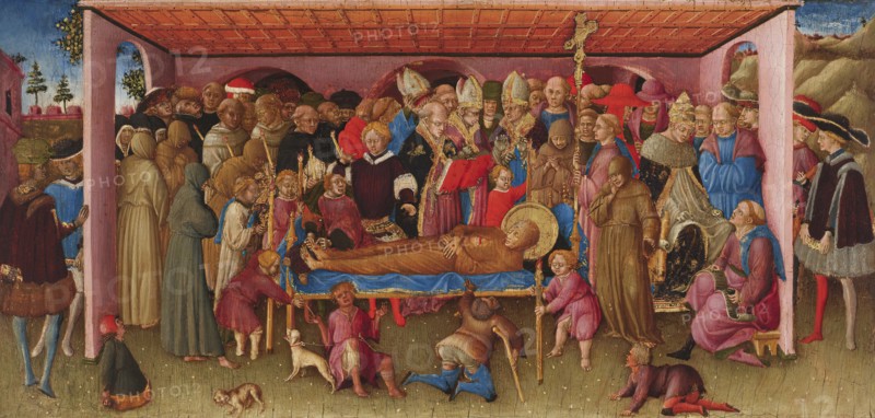 The Funeral of Saint Francis of Assisi, c1430. Creator: Bartolomeo di Tommaso.