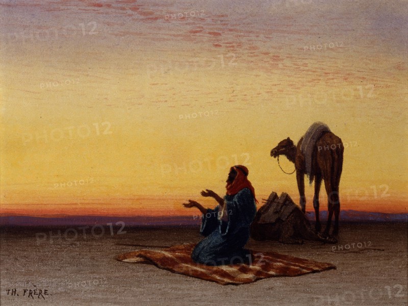 Arab at Prayer, c1860. Creator: Charles Théodore Frère.