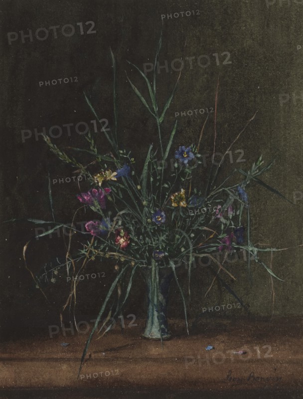 Bouquet of Wild Flowers with Flax, 1865. Creator: Leon Bonvin.