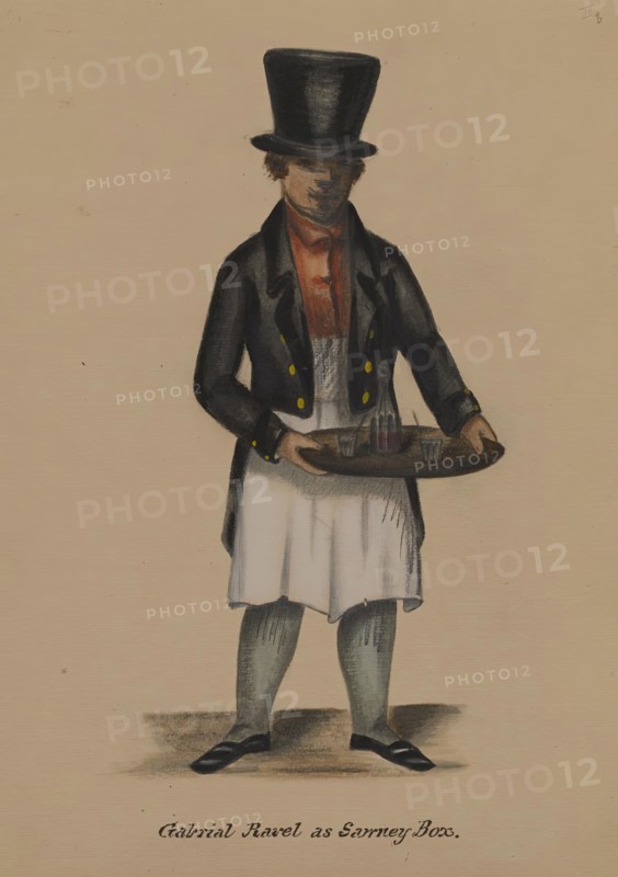 Gabriel Ravel as Sawney Box [Verso: Unfinished Study for Recto], 1855-1859. Creator: Alfred Jacob Miller.