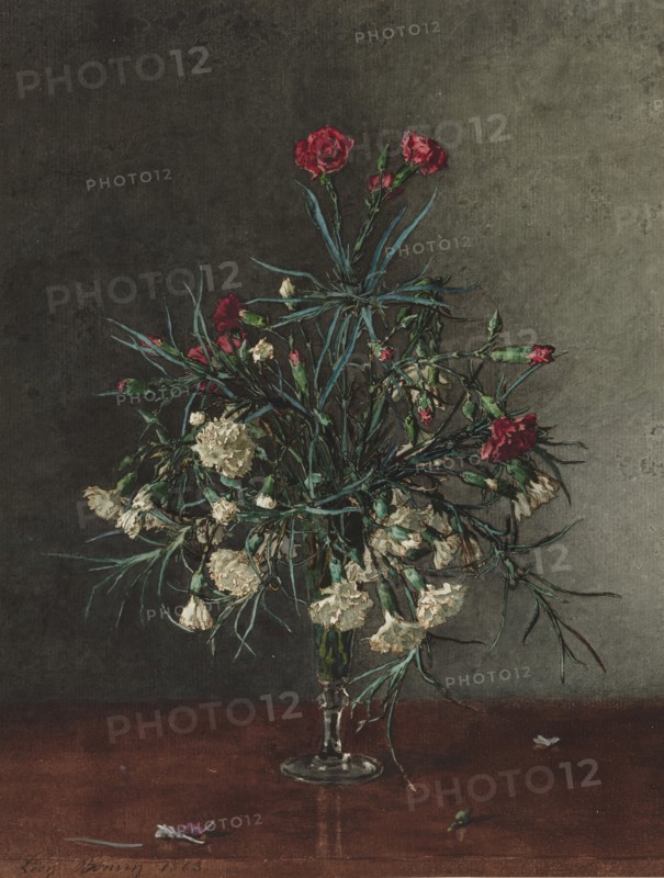 Bouquet of Garden Pinks, 1863. Creator: Leon Bonvin.