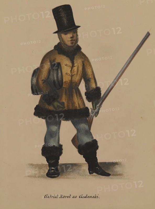 Gabriel Ravel as Godenski, 1855-1859. Creator: Alfred Jacob Miller.