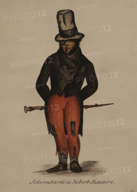 Antoine Ravel as Robert Macaire, 1855-1859. Creator: Alfred Jacob Miller.
