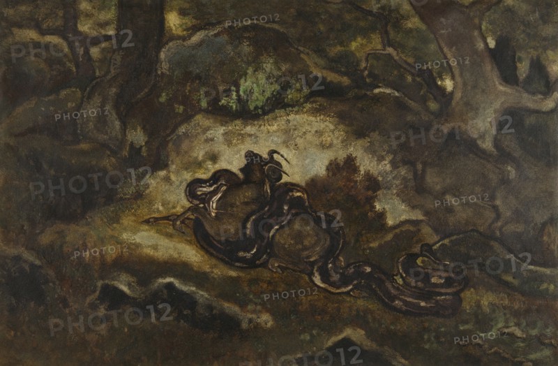 Python Crushing a Gnu, c1850s-1860s. Creator: Antoine-Louis Barye.