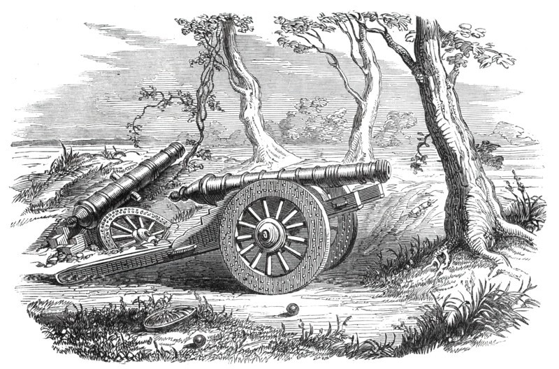 Chinese field gun - from a sketch by our special artist, 1860. Creator: Unknown.