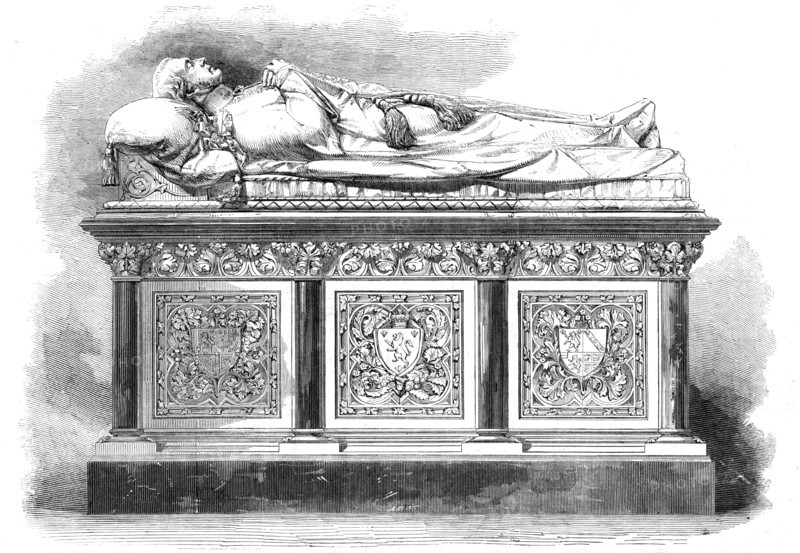 Monument to the late Earl of Ellesmere in Worsley Church, near Manchester, 1860. Creator: Unknown.