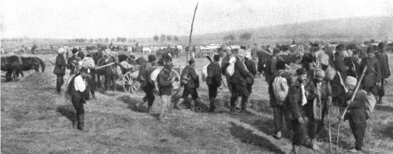 'La Roumanie Envahie; Paysans de la Dobroudja emigrant vers le Nord', 1916. Creator: Unknown.
