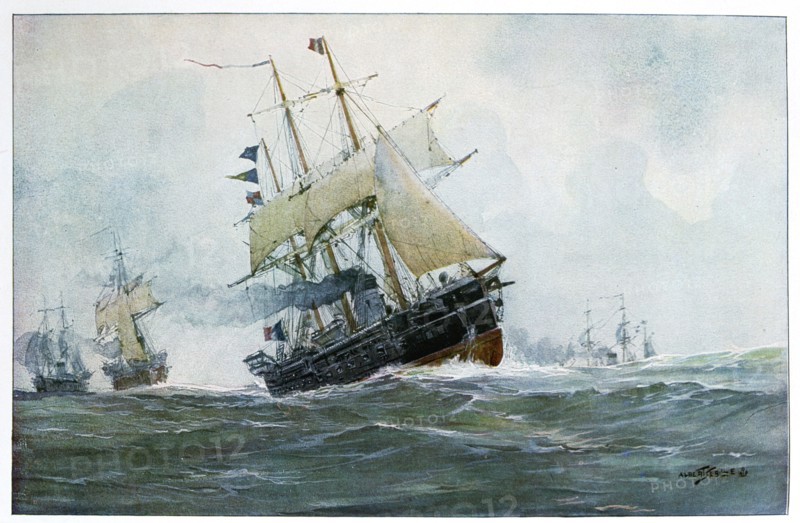 French frigate, 'La Surveillante', 1870 (20th century)