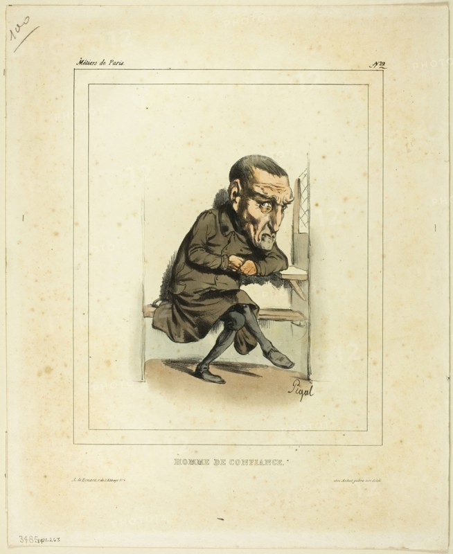 'Homme de Confiance', 19th century. Creators: Edme Jean Pigal, Bénard, Imprimerie d'Aubert et Cie.