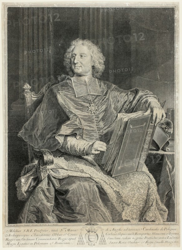 Portrait of Cardinal de Polignac, 1729. Creator: François Chereau the Elder.