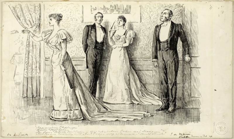 Aggravating Flippancy, 1894. Creator: George du Maurier.