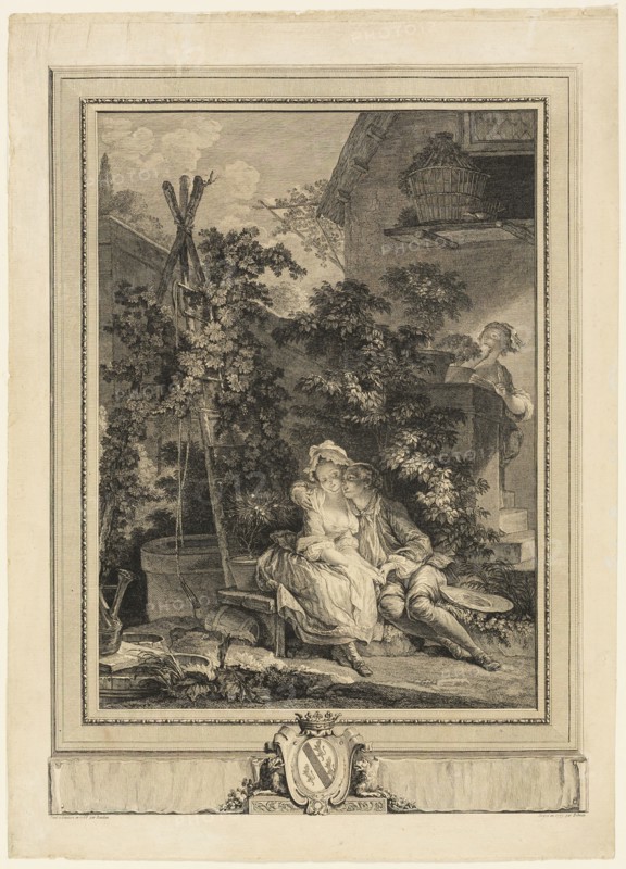 The Amorous Gardener, 1777. Creator: Isidore-Stanislas Helman.