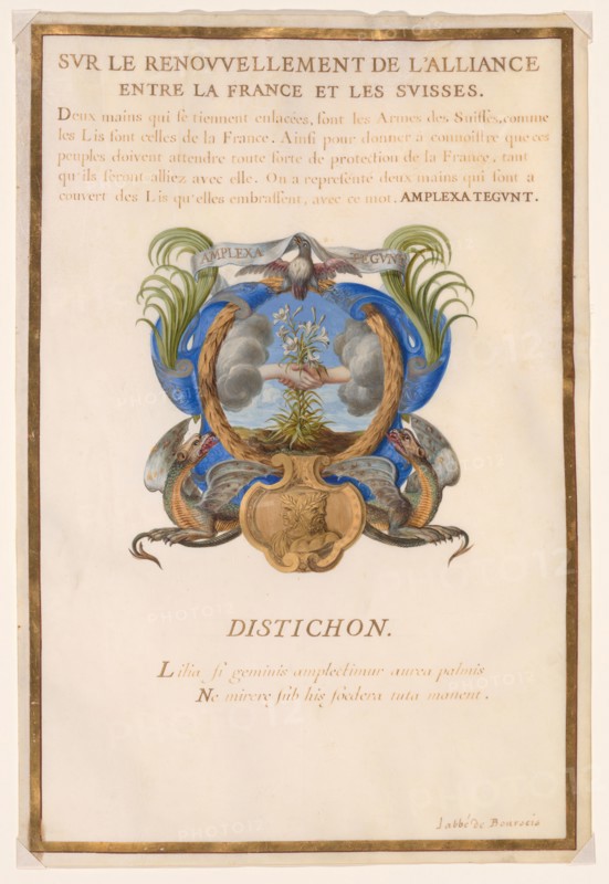 On the Renewal of the Alliance between France and the Swiss (Sur le Renouvellement..., 17th Century. Creators: Jacques Bailly, Nicolas Jarry, Amable de Bourzeys.