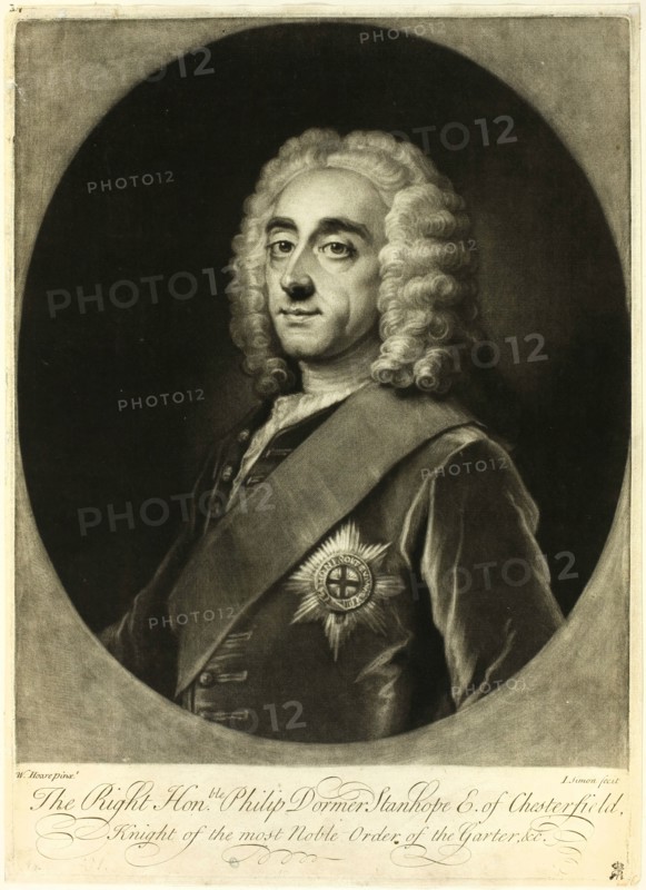 Philip Stanhope, Earl of Chesterfield, n.d. Creator: Jean Simon.
