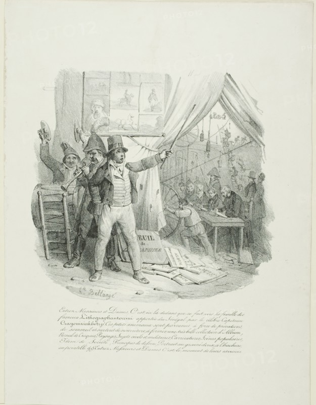 Come in, Ladies and Gentlemen, Inside you'll see the Famous Lithographantoccini Family...F..., 1824. Creators: Hippolyte Bellangé, François le Villain.