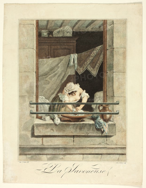 The Laundress, c. 1793. Creator: Julien et Moret.