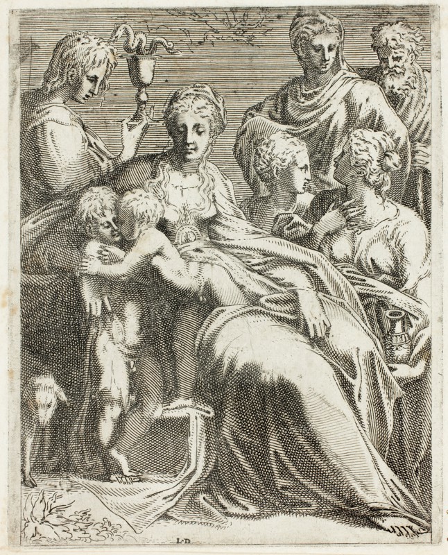 The Holy Family with Saints, 1540/55. Creator: Leon Davent.