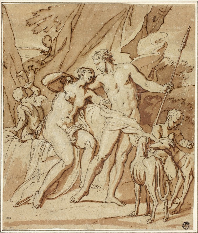 Venus and Adonis, n.d. Creator: Louis Chéron.