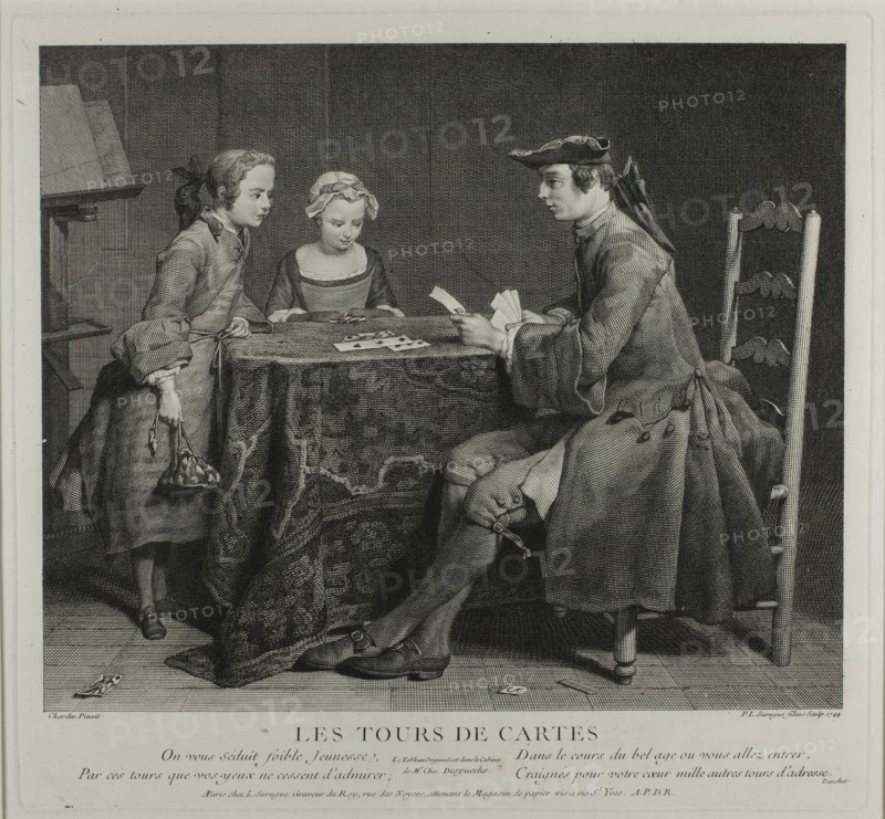 The House of Cards, 1744. Creator: Louis Surugue.