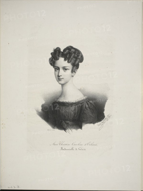 Marie Christine Caroline d'Orléans, Mademoiselle de Valois, 1825. Creator: Henri Grevedon.