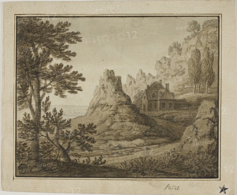 Mountainous Coastal Village, n.d. Creators: Pierre Patel I, Pierre Antoine Patel.