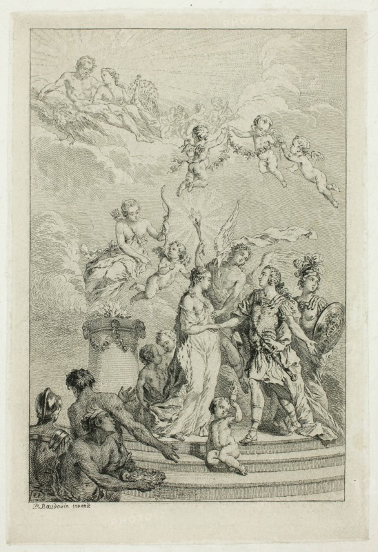 Allegory of the Marriage of the Dauphin Louis to the Infanta Maria Theresa of Spain, n.d. Creator: Pierre Antoine Baudouin.