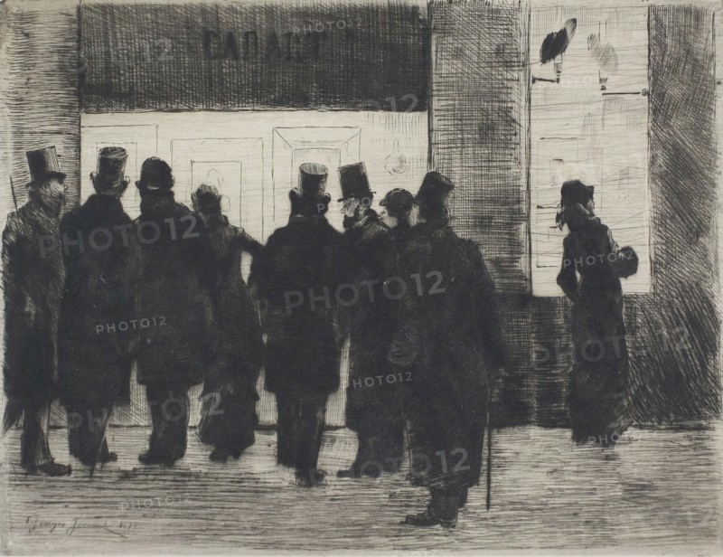 Cadart's Shop Window, 1879. Creator: Pierre Georges Jeanniot.