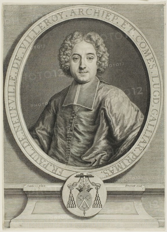 Portrait of François-Paul de Neufville de Villeroy, c. 1731. Creator: Pierre Imbert Drevet.