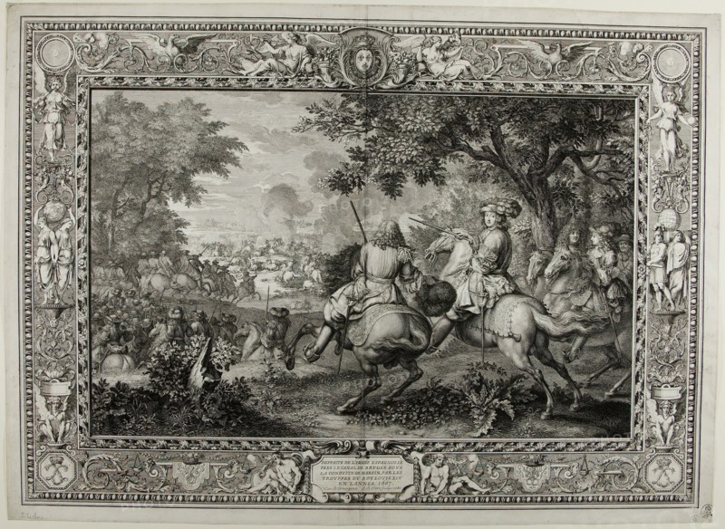 Defeat of the Spanish Army Near the Canal at Bruges by the Troops of King Louis XIV 1667, 1680. Creator: Sebastien Le Clerc.