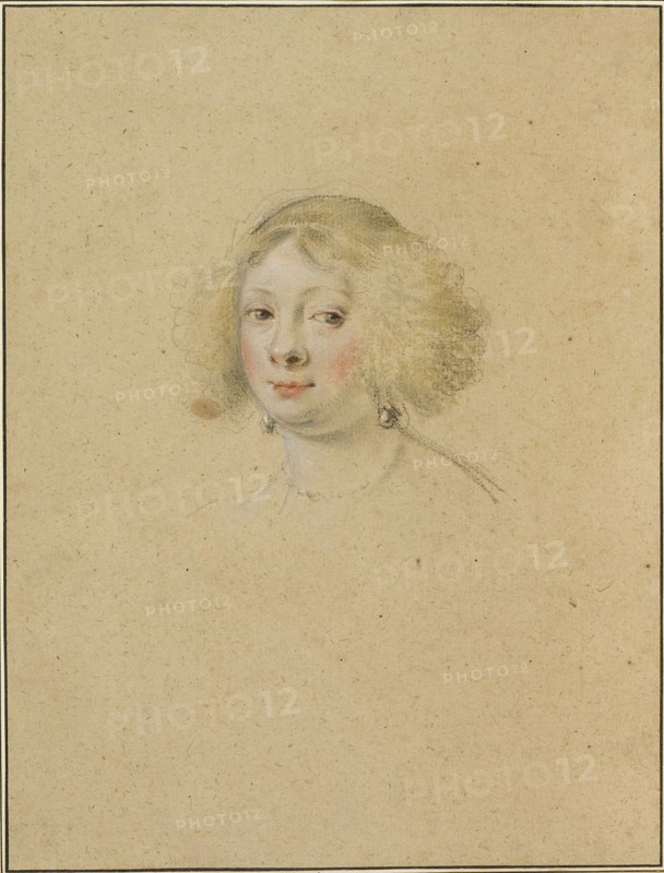 Portrait of a Young Woman with Pearl Earrings, 1632/35. Creator: Simon Vouet.