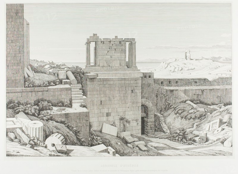 The Acropolis of Athens, 1845. Creator: Theodore Caruelle d'Aligny.