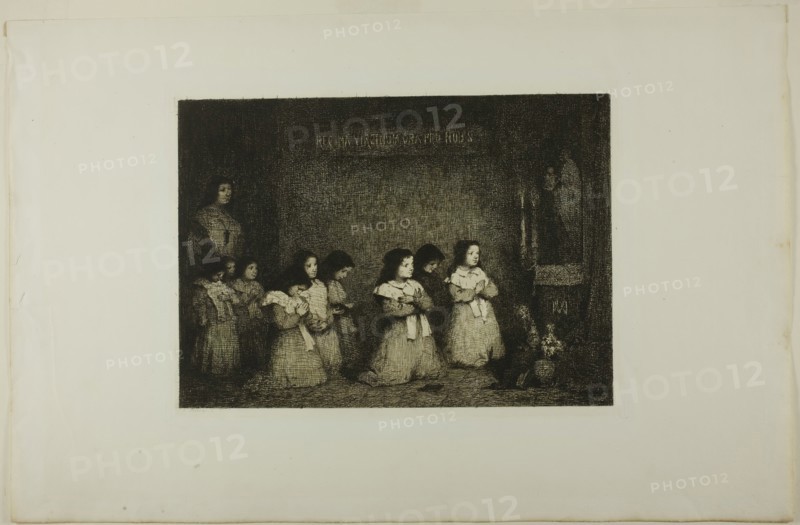 The Prayer, 1862. Creator: Theodule Ribot.