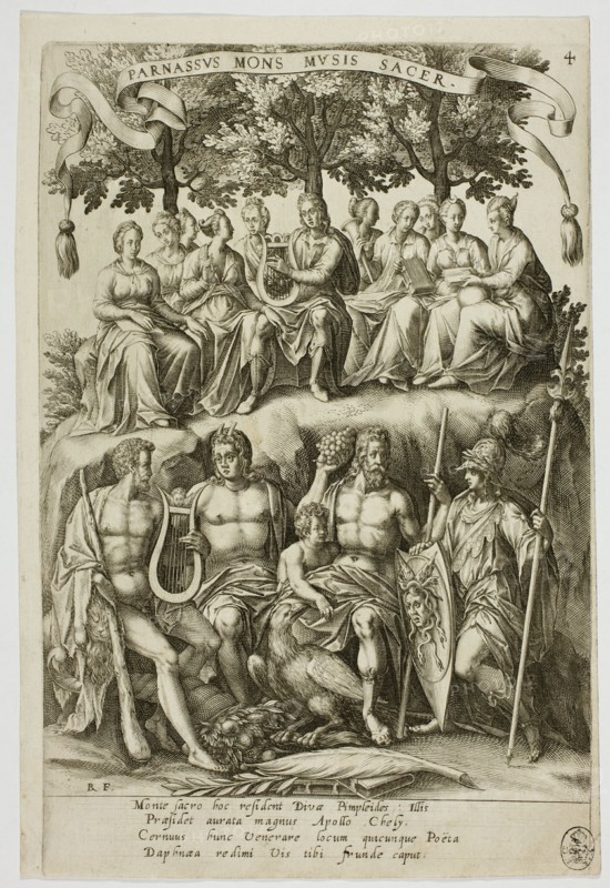 Parnassus, plate 4 from Parnassus Biceps, 1601. Creator: Robert Boissard.
