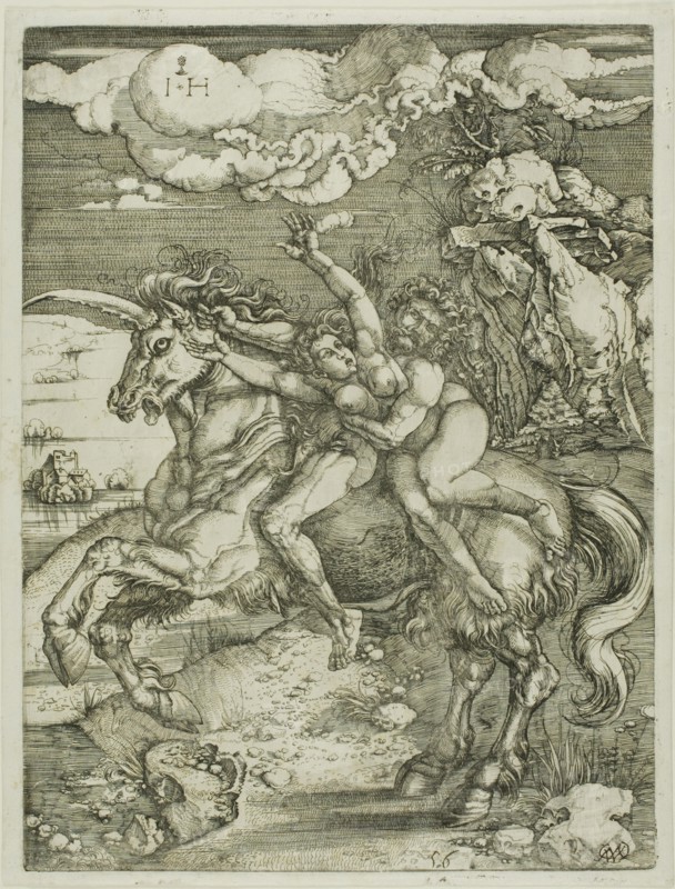 Abduction of Proserpine on a Unicorn, n.d. Creator: Hieronymus Hopfer.