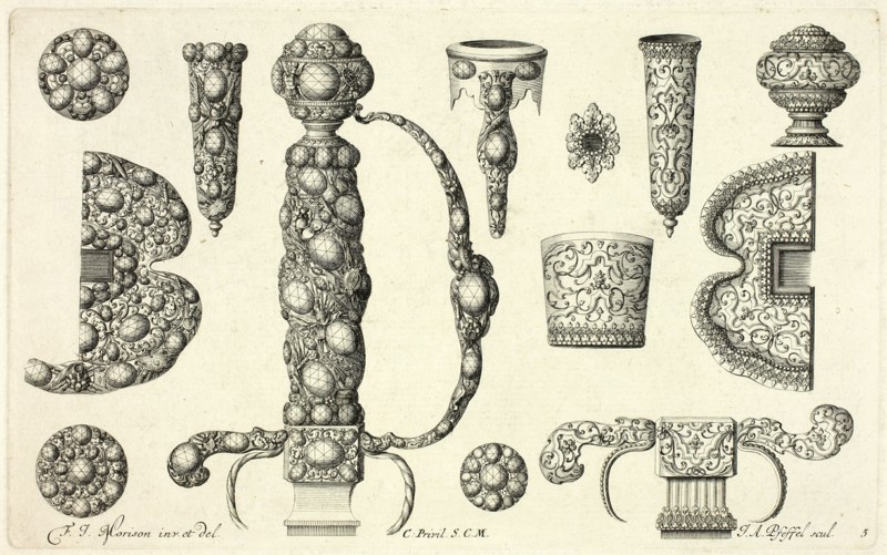 Designs for Jewelry, before 1697. Creator: Johann Andreas Pfeffel.