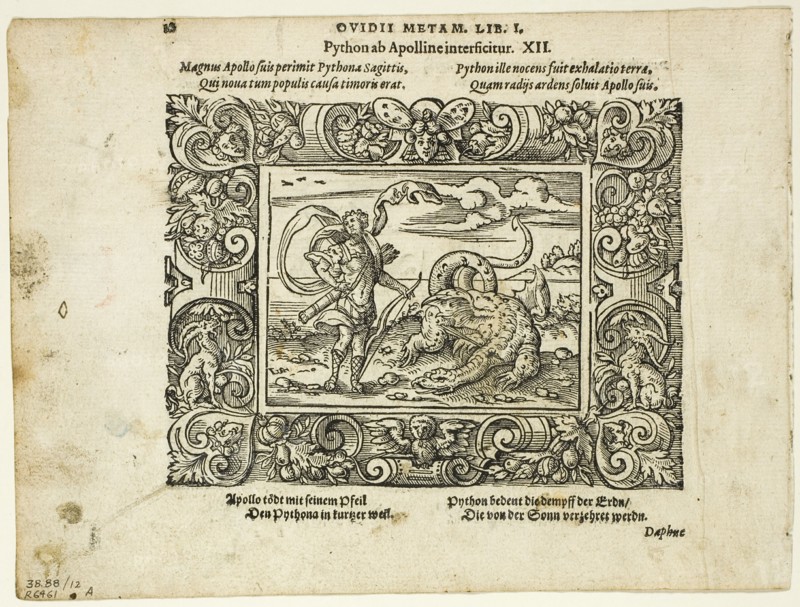 Schöne Figuren auß dem Ovidio (Ovid's Metamorphoses), plate twelve...1569, assembled..., 1937. Creator: Virgil Solis.