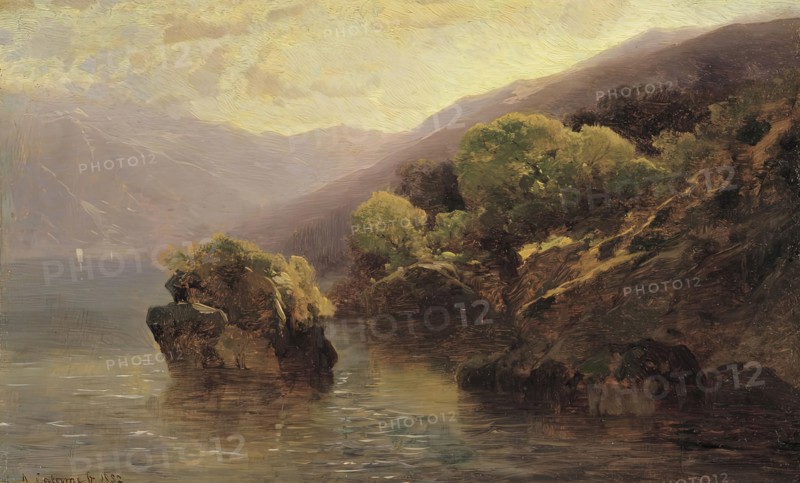 Game from Lake Geneva, 1852. Creator: Alexandre Calame.