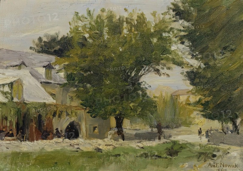 Inn in Salona on the road to Glisse, 1894. Creator: Anton Nowak.