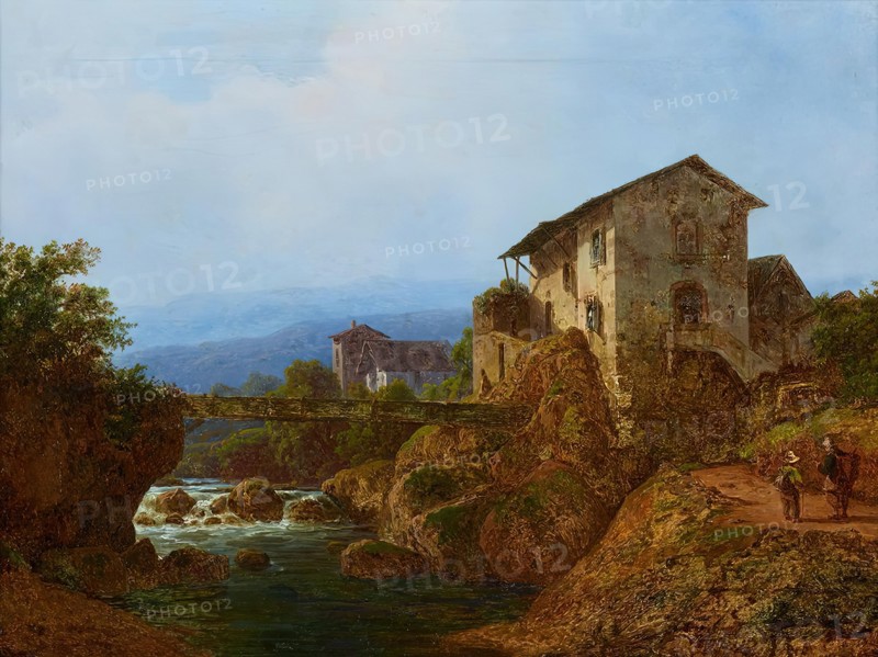 Old Village Bridge, undated. (c1820-1860) Creator: August Piepenhagen.