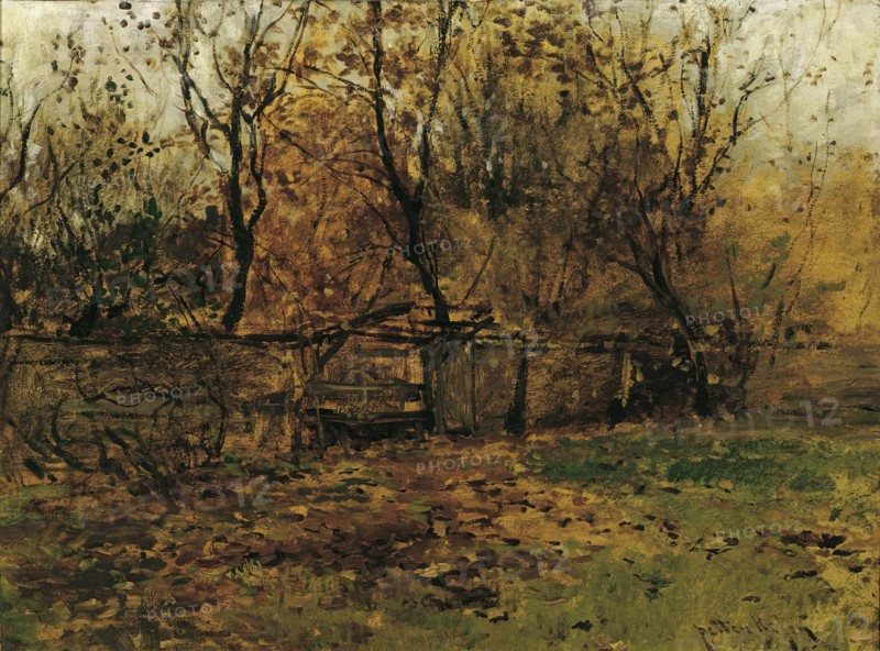 The Garden of Painter Franz von Lenbach in Munich, c1883. Creator: August von Pettenkofen.