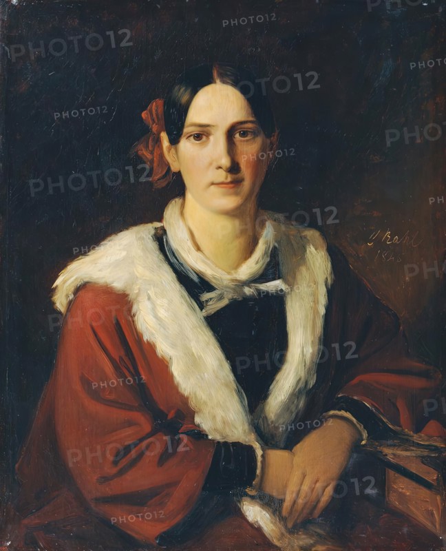 Luise von Schwind, the wife of the painter Moritz von Schwind, 1845. Creator: Carl Rahl.
