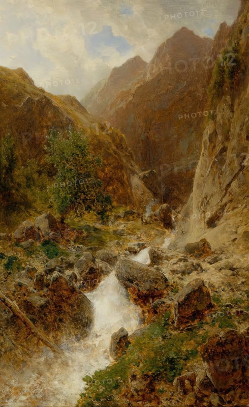Torrent, 1893. Creator: Eduard Peithner von Lichtenfels.