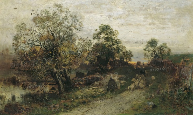 Moon rise, before 1895. Creator: Eugen Jettel.