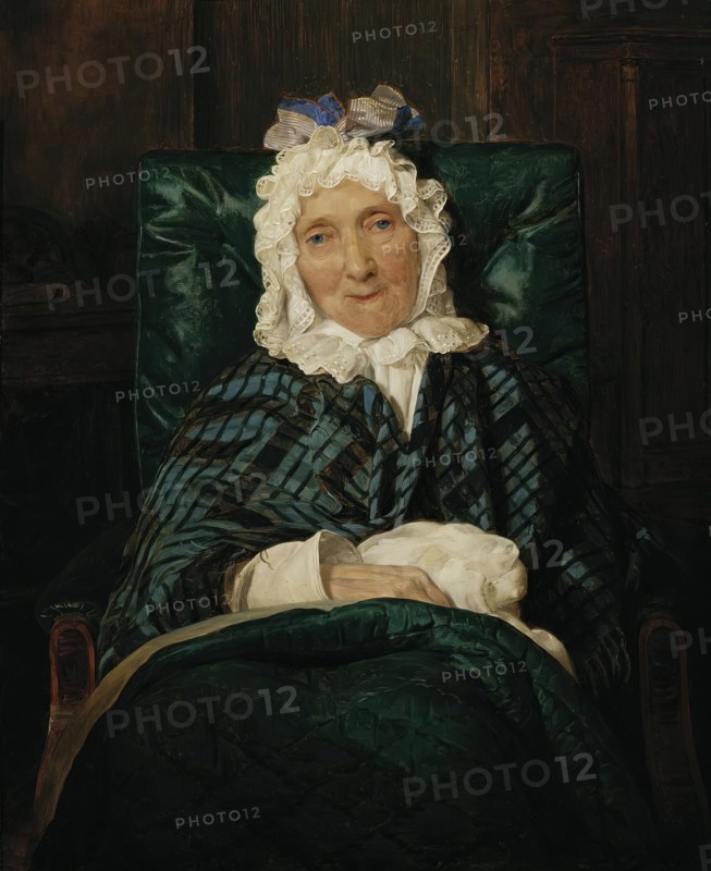 Aloisia Eltz in an armchair, 1834. Creator: Ferdinand Georg Waldmuller.