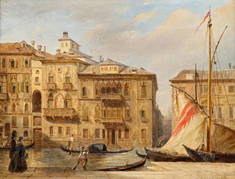 The Grand Canal in Venice, 1850. Creator: Franz Alt.