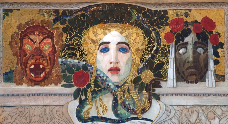 Design for a mosaic, 1897/1908. Creator: Franz Thiele.