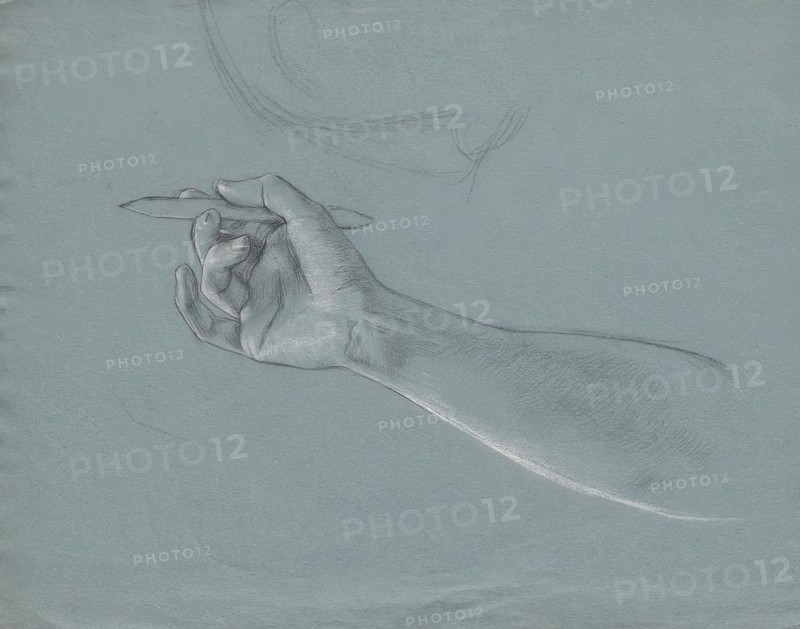 Arm study for the faculty image: Theology, c1898/1900. Creator: Franz von Matsch.