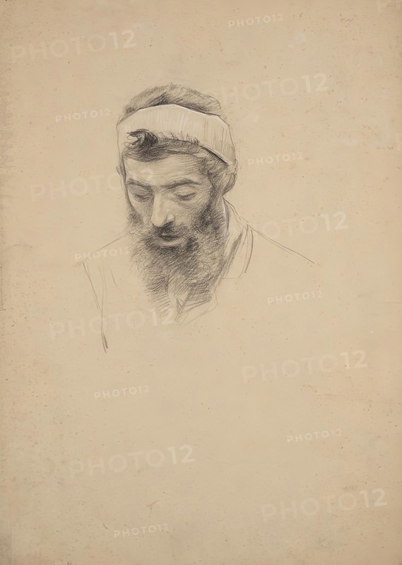 Study of a Bearded Man, undated. (c1900s) Creator: Franz von Matsch.