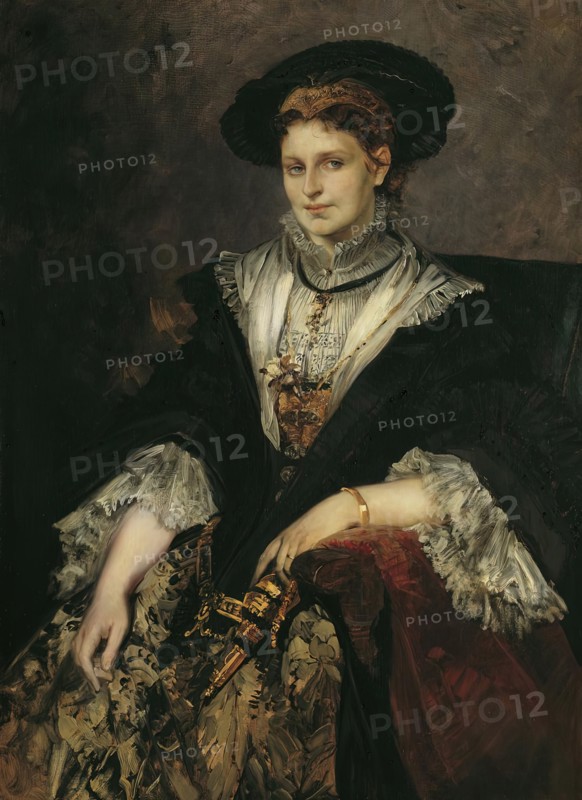 Portrait of Bertha von Piloty, 1872-1873. Creator: Hans Makart.